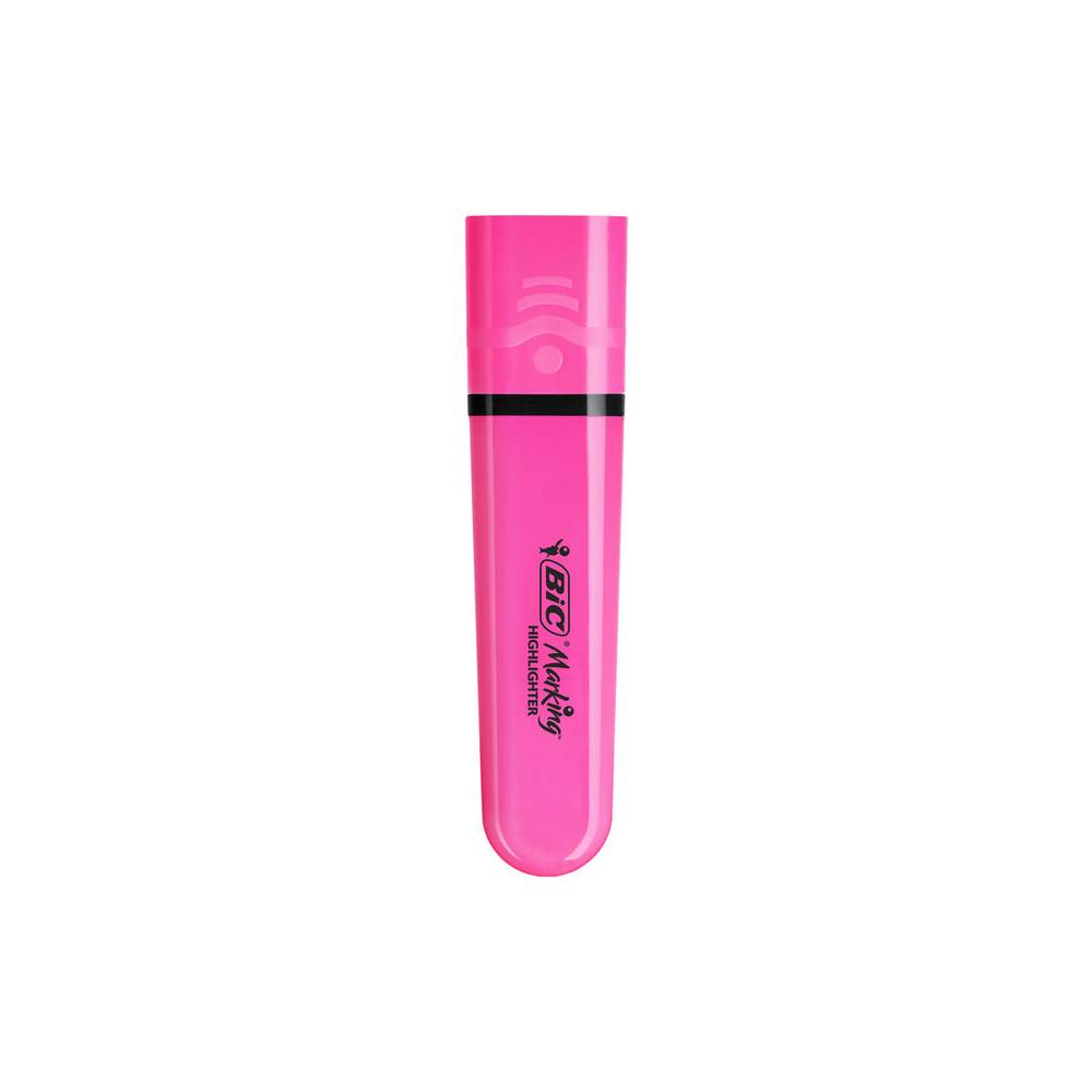 Rotulador bic flat fluorescente rosa neon caja de 12 unidades - 517963