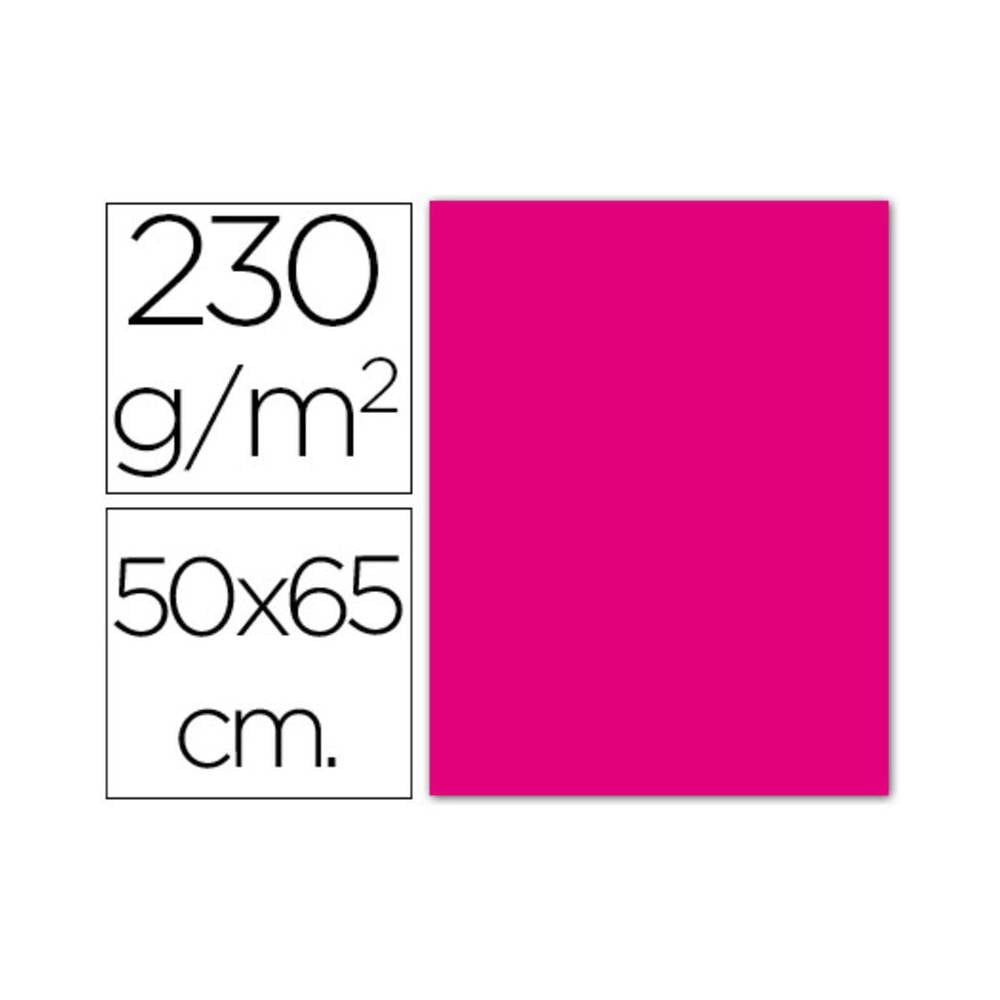 Cartulina fluorescente magenta 50x65 cm 230 gr