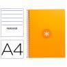 Cuaderno espiral liderpapel a4 micro antartik tapa forrada80h 90 gr horizontal 1 banda 4 taladros color mostaza