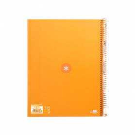 Cuaderno espiral liderpapel a4 micro antartik tapa forrada80h 90 gr horizontal 1 banda 4 taladros color mostaza