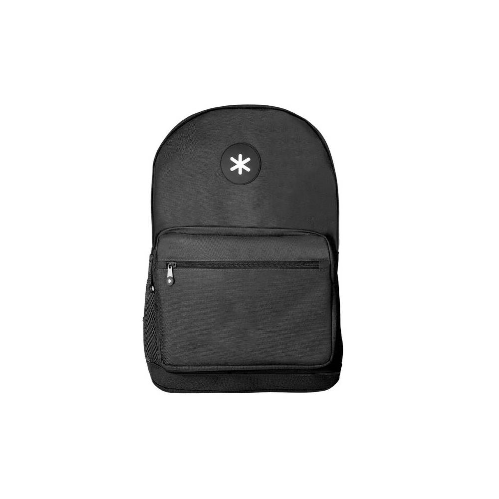 Cartera antartik mochila con asa y bolsillo frontal concremallera color negro 320x140x430 mm