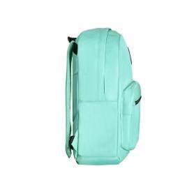 Cartera antartik mochila con asa y bolsillo frontal concremallera color verde menta 320x140x430 mm