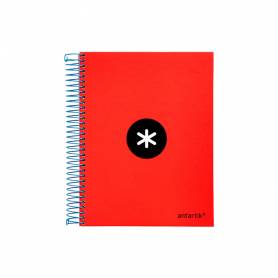 Cuaderno espiral liderpapel a5 micro antartik tapa forrada 120 h 100g horizontal 5 bandas6 taladros colores surtidos