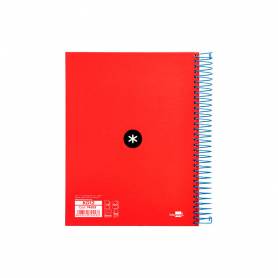 Cuaderno espiral liderpapel a5 micro antartik tapa forrada 120 h 100g horizontal 5 bandas6 taladros colores surtidos