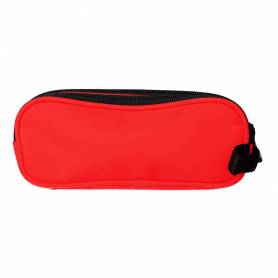 Bolso escolar portatodo antartik doble cremallera color rojo 210x60x80 mm