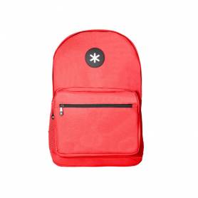 Cartera antartik mochila con asa y bolsillo frontal concremallera color rojo 320x140x430 mm