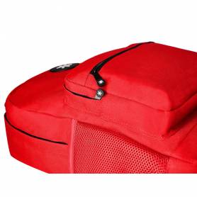 Cartera antartik mochila con asa y bolsillo frontal concremallera color rojo 320x140x430 mm