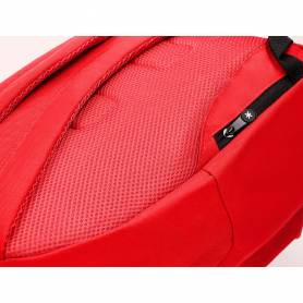 Cartera antartik mochila con asa y bolsillos con cremallera color rojo 310x160x410 mm