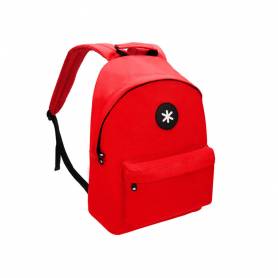 Cartera antartik mochila con asa y bolsillos con cremallera color rojo 310x160x410 mm