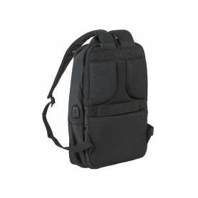 Mochila para portatil antartik 15,6/ con asa y 3 bolsillos exteriores adaptable a maleta color negro 290x440x150 mm