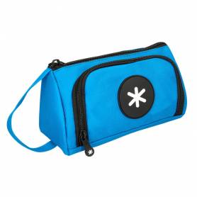 Bolso escolar portatodo antartik con bolsillo delantero desplegable color azul 110x85x200 mm