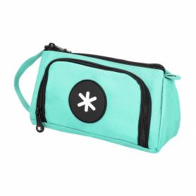 Bolso escolar portatodo antartik con bolsillo delantero desplegable color menta 110x85x200 mm