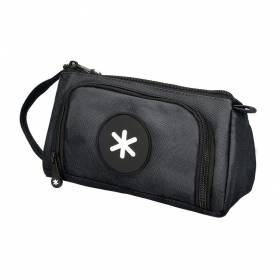 Bolso escolar portatodo antartik con bolsillo delantero desplegable color negro 110x85x200 mm