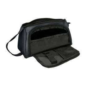 Bolso escolar portatodo antartik con bolsillo delantero desplegable color negro 110x85x200 mm