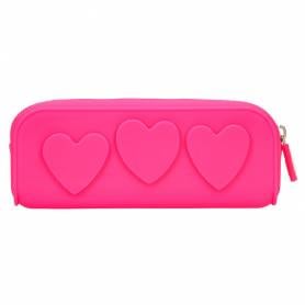 Bolso escolar portatodo liderpapel silicona corazones colores surtidos intensos