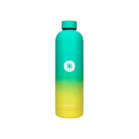 Botella portaliquidos antartik isotermica acero inoxidable libre de bpa colourful amarillo/verde 750 ml