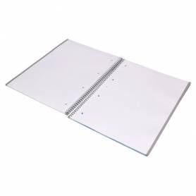 Cuaderno espiral liderpapel a4 micro antartik tapa forrada80h 90 gr rayado puntos 1 banda 4 taladros celeste