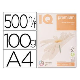 Papel fotocopiadora iq premium din a4 100 gramos paquete de 500 hojas