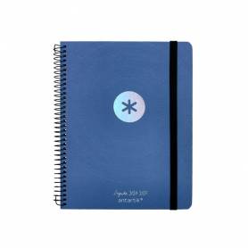 Agenda escolar antartik año 24 - 25 curso colección minimal blue semana vista a5