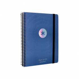 Agenda escolar antartik año 24 - 25 curso colección minimal blue semana vista a5