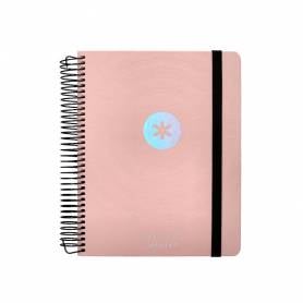 Agenda escolar antartik año 24 - 25 curso colección minimal pink día página a5