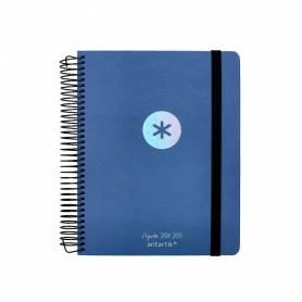 Agenda escolar antartik año 24 - 25 curso colección minimal blue día página a5