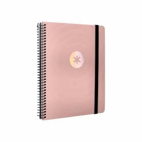 Agenda escolar antartik año 24 - 25 curso colección minimal pink semana vista a6