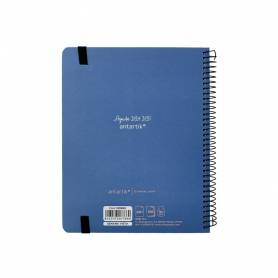 Agenda escolar antartik año 24 - 25 curso colección minimal blue semana vista a6