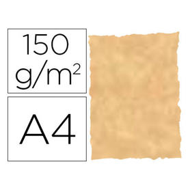 Papel pergamino din a4 troquelado 150 gr color parchment ocre paquete de 25 hojas