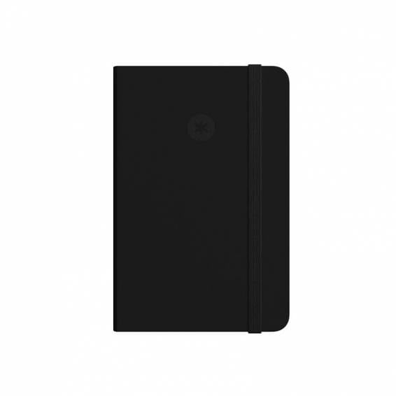 Cuaderno con gomilla antartik notes tapa dura a5 hojas cuadricula negro 100 hojas 80 gr fsc