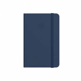 Cuaderno con gomilla antartik notes tapa dura a4 hojas cuadricula azul marino 100 hojas 80 gr fsc