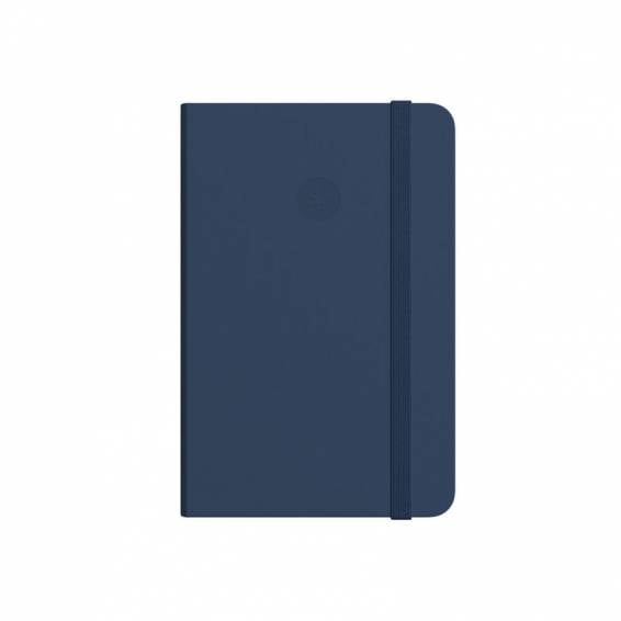 Cuaderno con gomilla antartik notes tapa dura a6 hojas rayas azul marino 100 hojas 80 gr fsc