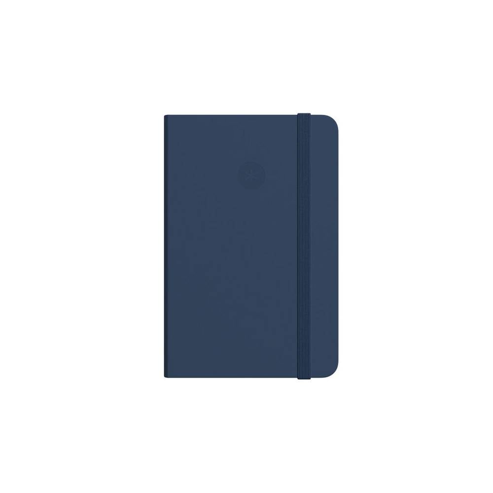 Cuaderno con gomilla antartik notes tapa dura a6 hojas cuadricula azul marino 100 hojas 80 gr fsc