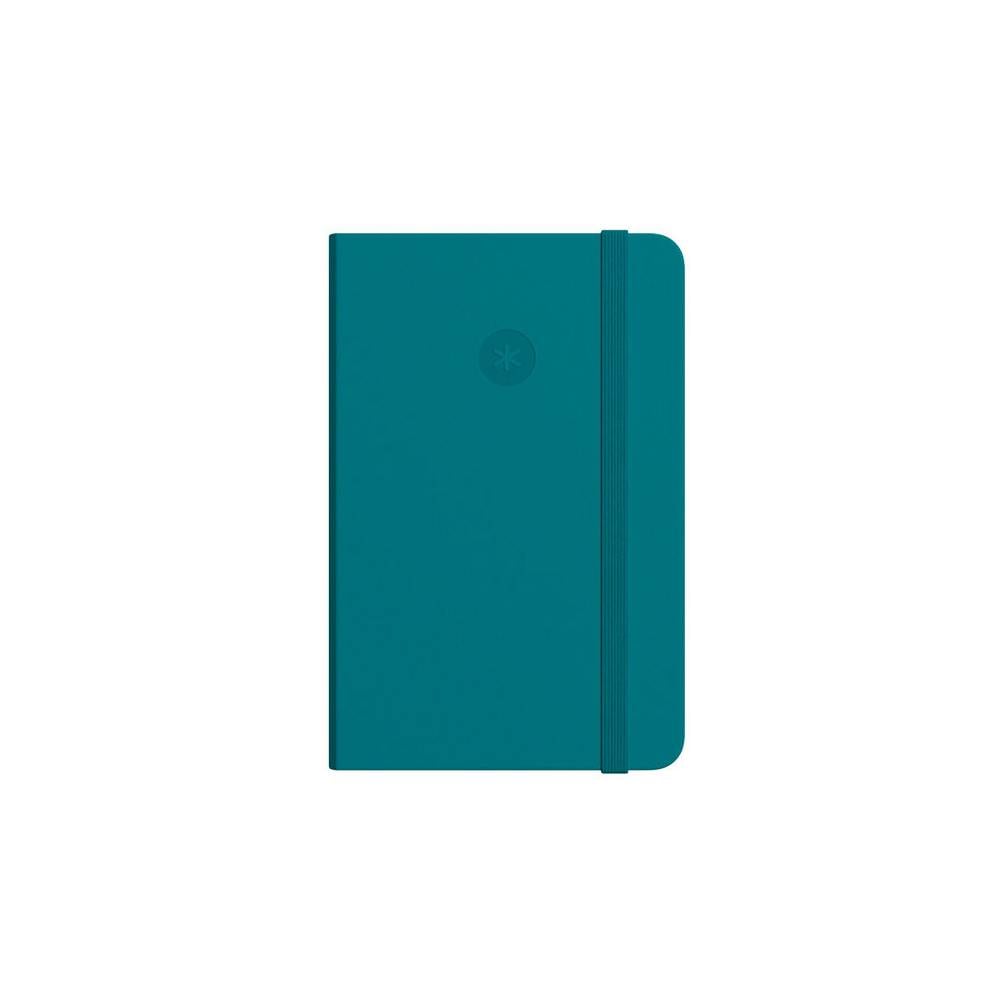 Cuaderno con gomilla antartik notes tapa dura a5 hojas lisas verde aguamarina 100 hojas 80 gr fsc