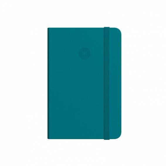 Cuaderno con gomilla antartik notes tapa dura a5 hojas rayas verde aguamarina 100 hojas 80 gr fsc