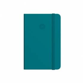 Cuaderno con gomilla antartik notes tapa dura a5 hojas cuadricula verde aguamarina 100 hojas 80 gr