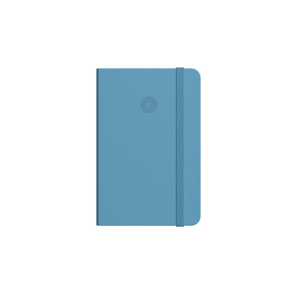 Cuaderno con gomilla antartik notes tapa dura a4 hojas lisas azul claro 100 hojas 80 gr fsc