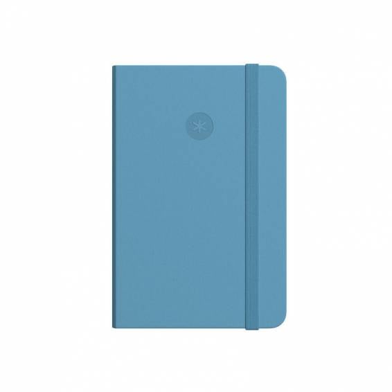 Cuaderno con gomilla antartik notes tapa dura a5 hojas rayas azul claro 100 hojas 80 gr fsc