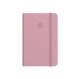 Cuaderno con gomilla antartik notes tapa dura a4 hojas lisas rosa pastel 100 hojas 80 gr fsc