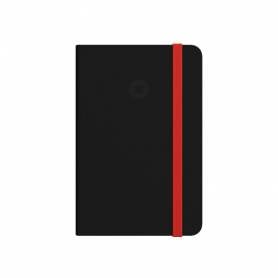 Cuaderno con gomilla antartik notes tapa dura a4 hojas lisas negro y rojo 100 hojas 80 gr fsc