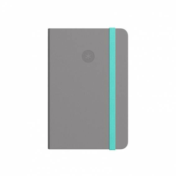 Cuaderno con gomilla antartik notes tapa dura a4 hojas puntos gris y turquesa 100 hojas 80 gr fsc