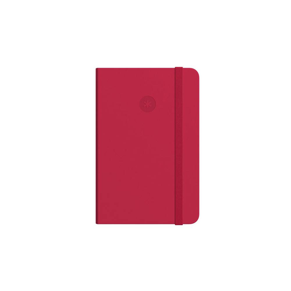 Cuaderno con gomilla antartik notes tapa blanda a5 hojas lisas rojo 80 hojas 80 gr fsc