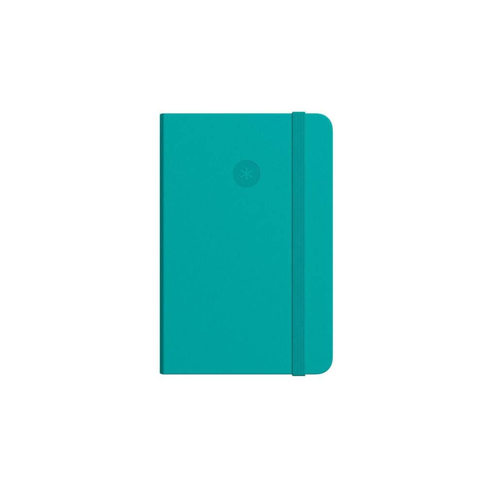 Cuaderno con gomilla antartik notes tapa blanda a5 hojas cuadricula turquesa 80 hojas 80 gr fsc