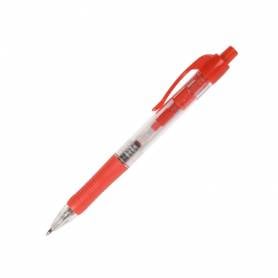 Boligrafo q-connect retractil con sujecion de caucho tinta aceite 0,7 mm color rojo