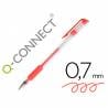 Boligrafo q-connect tinta gel rojo 0,7 mm sujecion de caucho - KF21718