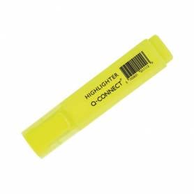 Rotulador q-connect fluorescente punta biselada caja de 6 unidades colores surtidos