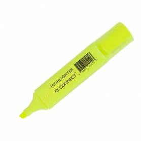 Rotulador q-connect fluorescente punta biselada caja de 6 unidades colores surtidos