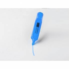 Rotulador q-connect fluorescente azul punta biselada