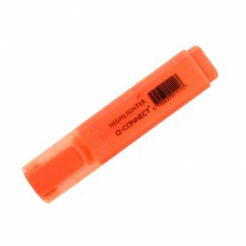 Rotulador q-connect fluorescente naranja punta biselada