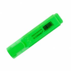 Rotulador q-connect fluorescente verde punta biselada